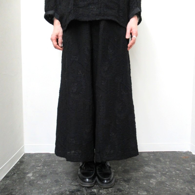 amherst  ジャガードワイドパンツ /BK2 【日本製】